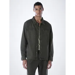 Jack & Jones Olive Night Cotton Regular Fit Shirt-picture-12