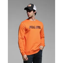 Jack & Jones Orange Cotton Regular fit Graphic Sweatshirts-picture-21