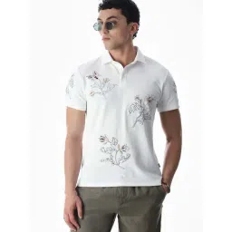 Jack & Jones White Cotton Regular Fit Embroidered Polo T-Shirt-picture-10