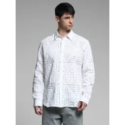 Jack & Jones White Cotton Regular Fit Embroidered Shirt-picture-29