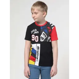 Jack & Jones Junior Black Cotton Printed T-Shirt-picture-24