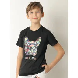 Jack & Jones Junior Black Printed T-Shirt-picture-18