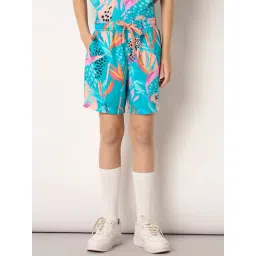 Jack & Jones Junior Blue Printed Shorts-picture-44