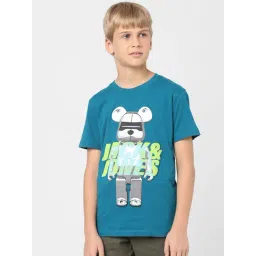 Jack & Jones Junior Blue Printed T-Shirt-picture-19