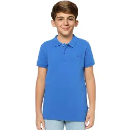 Jack & Jones Junior Blue Solid Polo T-Shirt-picture-48