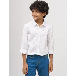 Jack & Jones Junior Boys Abstract Printed Spread Collar Cotton Casual Shirt-picture-29