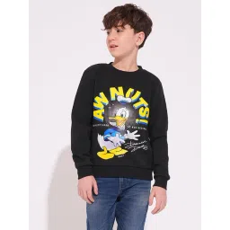 Jack & Jones Junior Boys Black Cotton Blend Typography Sweatshirt-picture-41