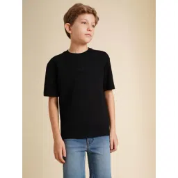 Jack & Jones Junior Boys Black Solid Over-sized Fit T-Shirt-picture-42
