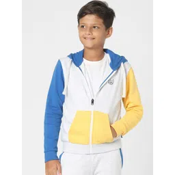 Jack & Jones Junior Boys Blue Colourblocked Hooded Sweatshirt-picture-20