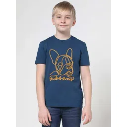Jack & Jones Junior Boys Blue Cotton Embroidered T-Shirt-picture-22