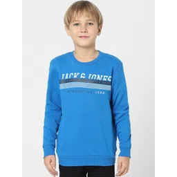 Jack & Jones Junior Boys Blue Printed Sweatshirt-picture-33
