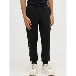 Jack & Jones Junior Boys Brand Logo Printed Relaxed-Fit Cotton Joggers image 1