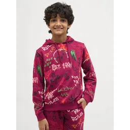Jack & Jones Junior Boys Cotton Printed Hooded Sweatshirt-picture-43