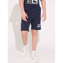 Jack & Jones Junior Boys Dark Blue Cotton Typography Shorts-picture-35