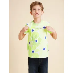Jack & Jones Junior Boys Green Abstract Regular Fit T-Shirt-picture-18