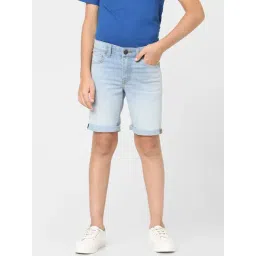 Jack & Jones Junior Boys Light Blue Solid Shorts-picture-19