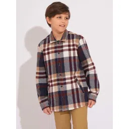 Jack & Jones Junior Boys Multicolor Cotton Checks Full Sleeves Shacket-picture-16