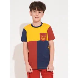 Jack & Jones Junior Boys Multicolor Cotton Color Block T-Shirt-picture-40