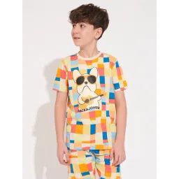Jack & Jones Junior Boys Multicolor Cotton Graphic Print T-Shirt-picture-40