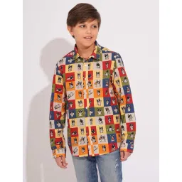 Jack & Jones Junior Boys Multicolor Cotton Printed Full Sleeves Shirt-picture-39