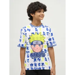 Jack & Jones Junior Boys Naruto Graphic Printed Round Neck Cotton T-shirt-picture-19