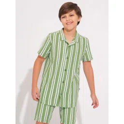 Jack & Jones Junior Boys Peat Cotton Striped Shirt-picture-28