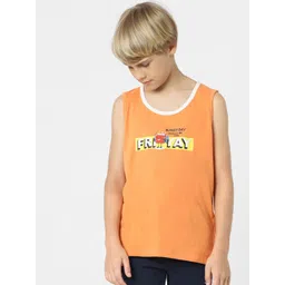 Jack & Jones Junior Boys Sleeveless Typography Printed Cotton T-shirt-picture-38