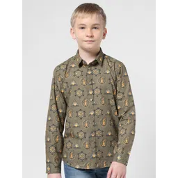 Jack & Jones Junior Boys Slim Fit Conversational Printed Pure Cotton Casual Shirt-picture-38