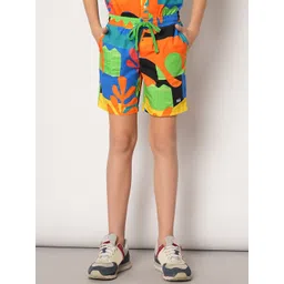 Jack & Jones Junior Boys Tropical Printed Cotton Regular Fit Shorts-picture-16