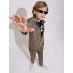 Jack & Jones Junior Boys Typography Printed Hood Cotton Front-Open Sweatshirt-picture-28