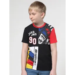 Jack & Jones Junior Boys Typography Printed Pure Cotton T-Shirt-picture-38