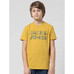 Jack & Jones Junior Boys Typography Printed Short Sleeves Regular T-shirt-picture-36