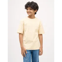 Jack & Jones Junior Boys Vanilla Cotton Regular Fit Textured T-Shirt-picture-15