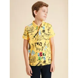 Jack & Jones Junior Boys Yellow Graphic Regular Fit T-Shirt-picture-16