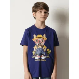 Jack & Jones Junior Dark Blue Printed T-Shirt-picture-15
