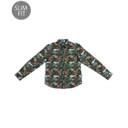 jack & jones junior Jack & Jones Juniors Full Sleeves Printed Slim Fit Shirt - Green-picture-18