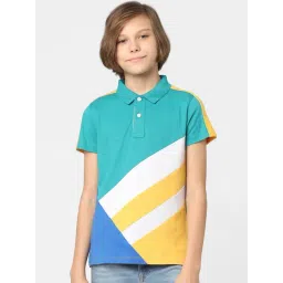 Jack & Jones Junior Multicolor Cotton Color Block Polo T-Shirt-picture-26