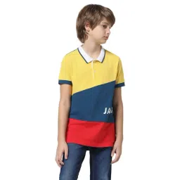 Jack & Jones Junior Multicolor Cotton Color Block Polo T-Shirt-picture-45