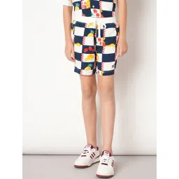 Jack & Jones Junior Navy & White Checks Shorts-picture-21