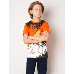 Jack & Jones Junior Orange & White Printed T-Shirt-picture-30
