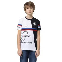 Jack & Jones Junior White & Black Cotton Printed T-Shirt-picture-30