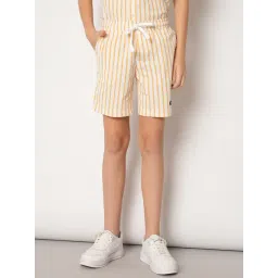 Jack & Jones Junior Yellow & White Striped Shorts-picture-22