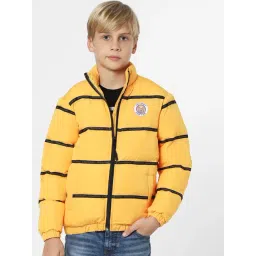 Jack & Jones Junior Yellow Quilted Full Sleeves Puffer Jacket-picture-18
