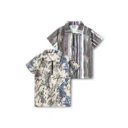 JACKBOY Boys Pack of 2 Printed Polyester Polo Collar Tshirts-picture-37