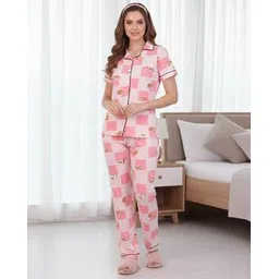 jade & julie Women Printed Shirt & Pyjamas Set-picture-17