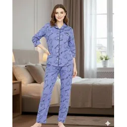 jade & julie Women Printed Shirt & Pyjamas Set-picture-18