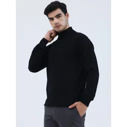 JADE BLUE High Neck Pure Cotton Regular Fit Sweaters-picture-10