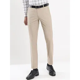JADE BLUE Men Checked Mid-Rise Slim Fit Trousers-picture-18