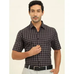 JADE BLUE Men Grid Tattersall Checked Regular Fit Formal Shirt-picture-21