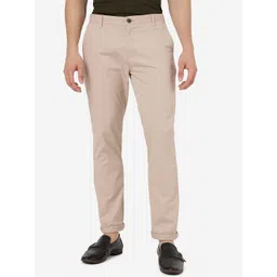 JADE BLUE Men Mid-Rise Slim Fit Pure Cotton Chinos Trousers-picture-38